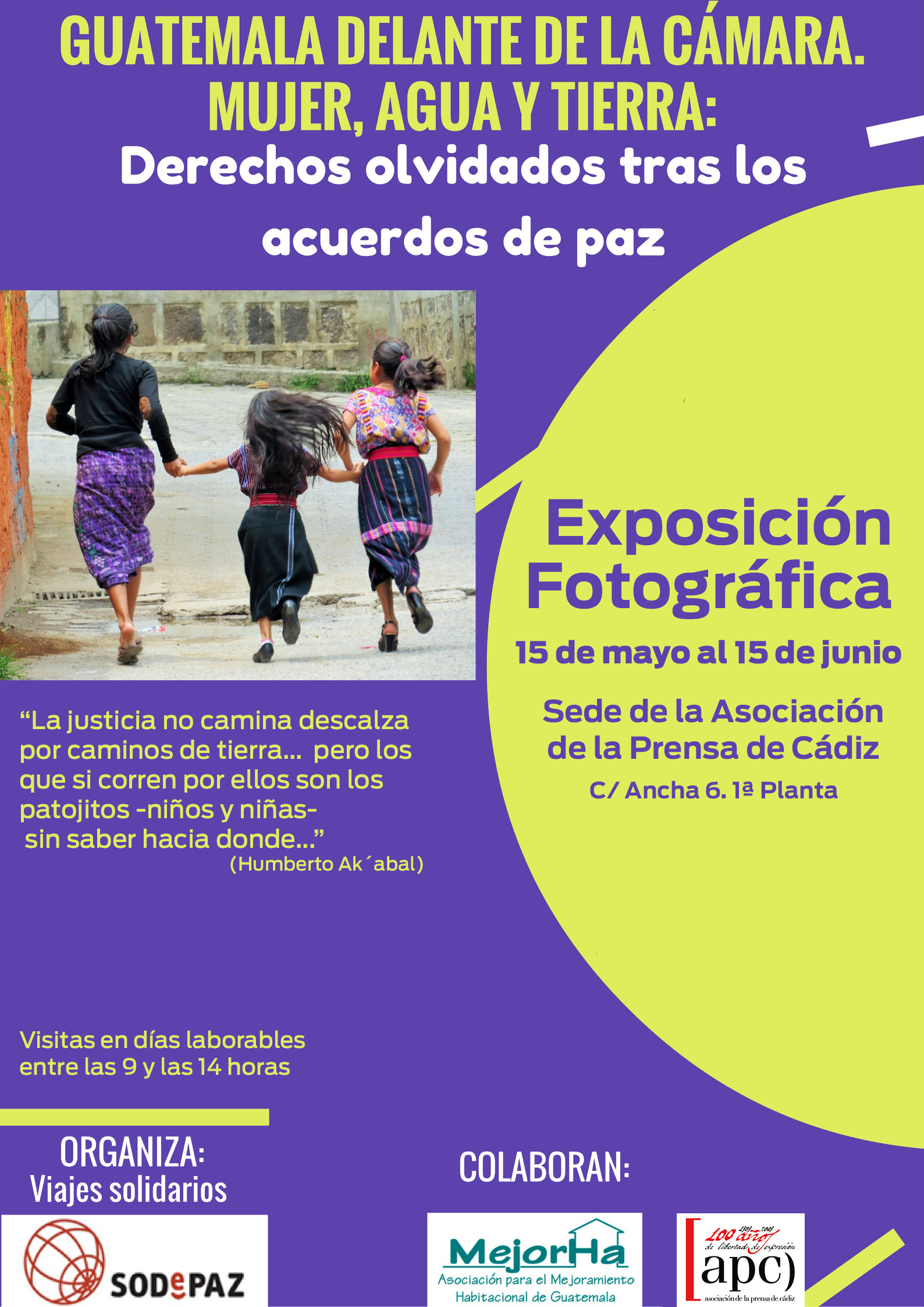 Exposición fotográfica sobre los derechos en Guatemala en la Asociación de la Prensa