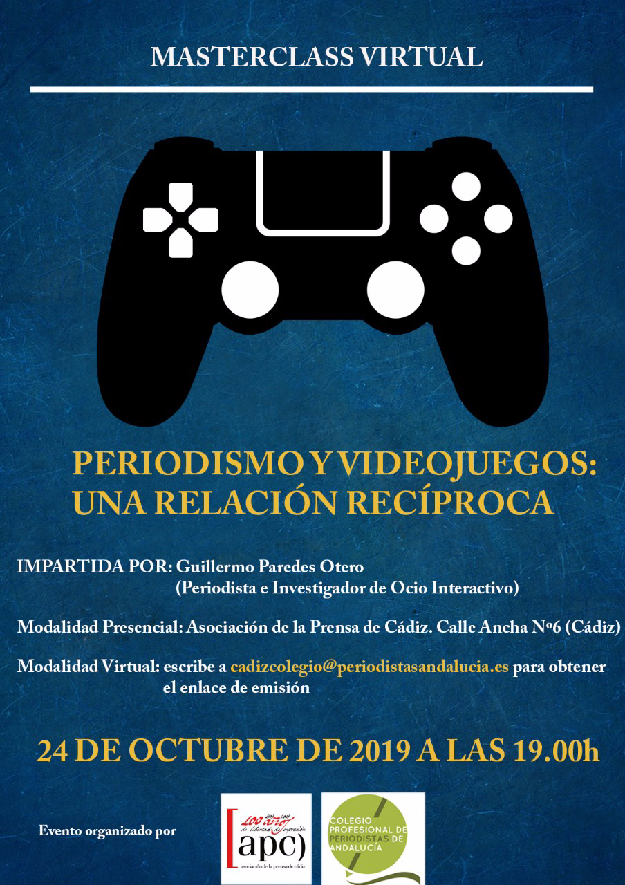 Masterclass virtual Periodismo y videojuegos: una relación recíproca