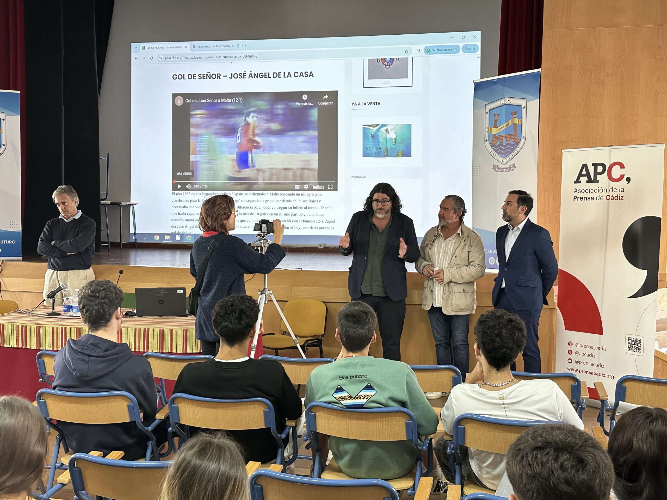 La APC forma a 2.500 escolares sobre la influencia del periodismo deportivo