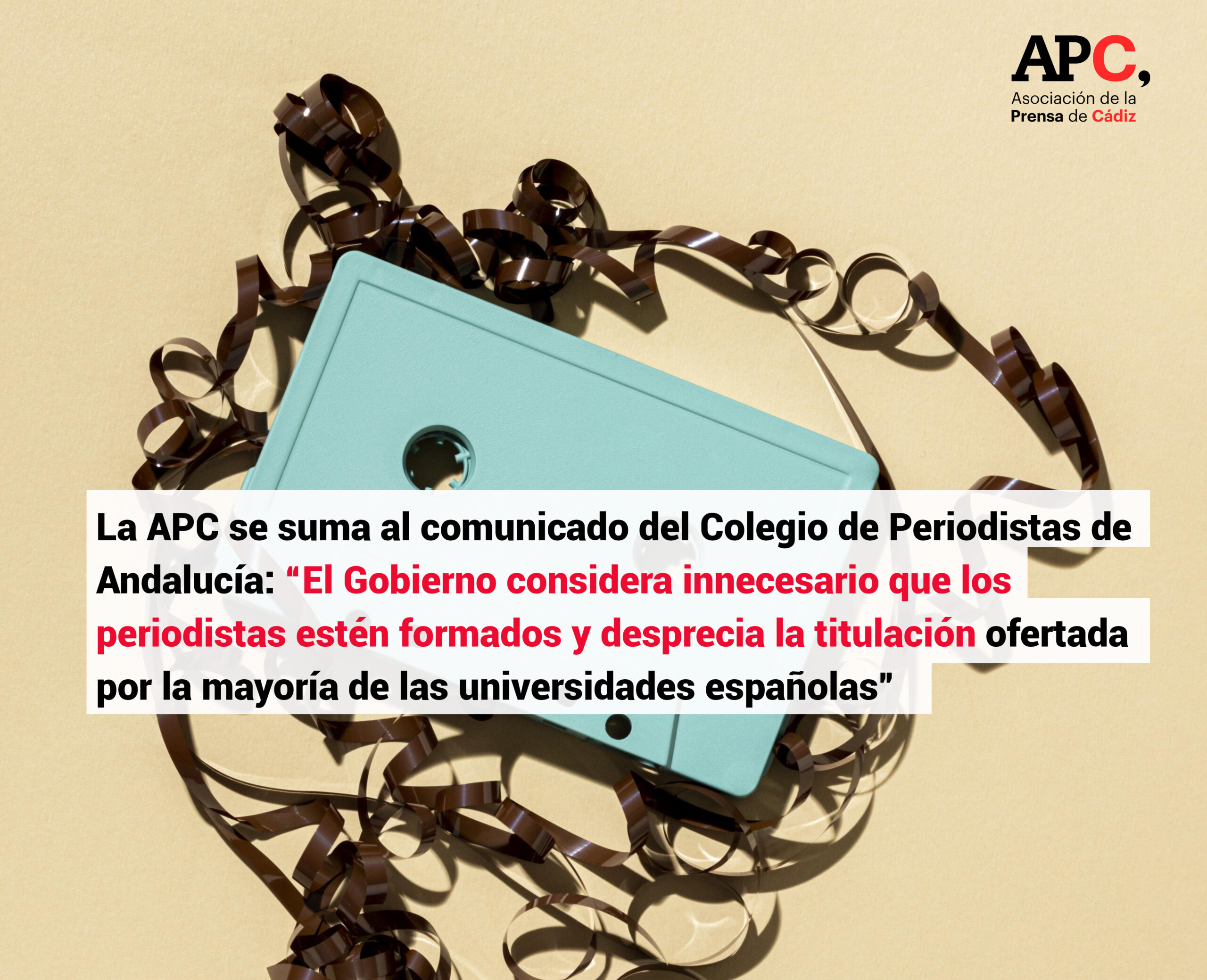 La APC se suma al comunicado del Colegio de Periodistas que rechaza la regulación del secreto profesional que pretende el Gobierno