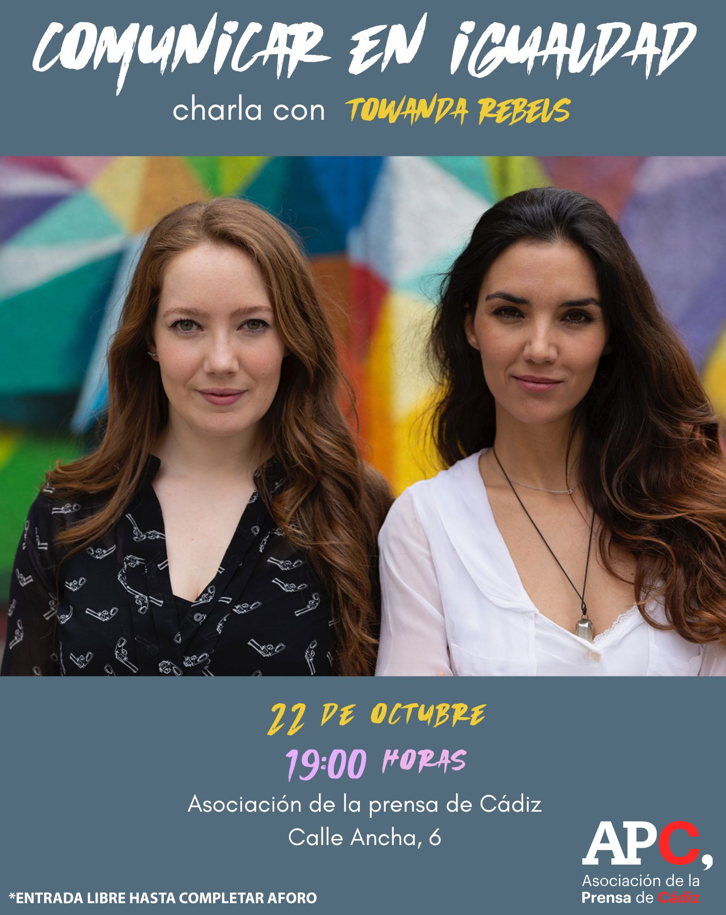 Towanda Rebels llega a la Asociación de la Prensa de Cádiz con la charla “Comunicar en Igualdad”