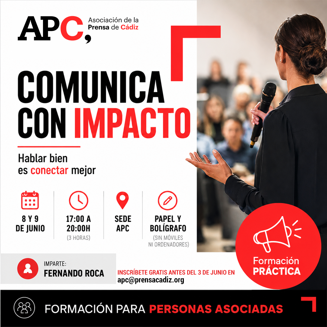 Hablar para conectar: la APC organiza un curso práctico de oratoria y debate